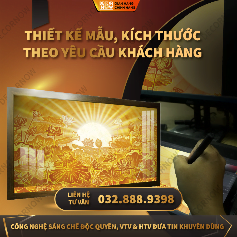 Tranh Phật A Di Đà: Gắn kết tâm linh trong cuộc sống hiện đại. 10 DecorNow thiết kế mẫu mã kích thước theo yêu cầu