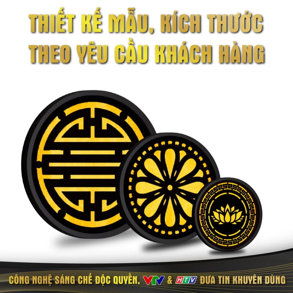 Tranh Đèn Hào Quang CNC Họa Tiết DECORNOW DCN-TCC5 5 DecorNow nhận thiết kế mẫu, kích thước theo yêu cầu khách hàng