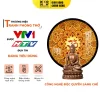 Tranh Trúc Chỉ In Tròn Chữ Om Mani Padme Hum Họa Tiết Mandala DECORNOW DCN-TC228