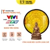 Tranh Trúc Chỉ In Tròn Họa Tiết Mandala Lá Sen DECORNOW DCN-TC5