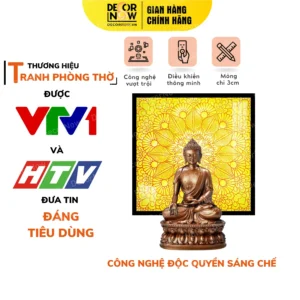 Tranh Trúc Chỉ In Vuông Họa Tiết Mandala Hoa Lá DECORNOW DCN-TC152