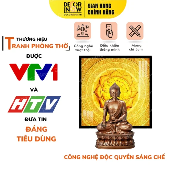 Tranh Trúc Chỉ In Vuông Mandala Họa Tiết Bông Hoa DECORNOW DCN-TC140