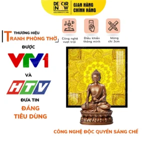 Tranh Trúc Chỉ In Vuông Mandala Họa Tiết Lá DECORNOW DCN-TC144