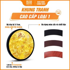 Đa dạng khung tranh trúc chỉ in tròn chữ Phúc DecorNow TC549