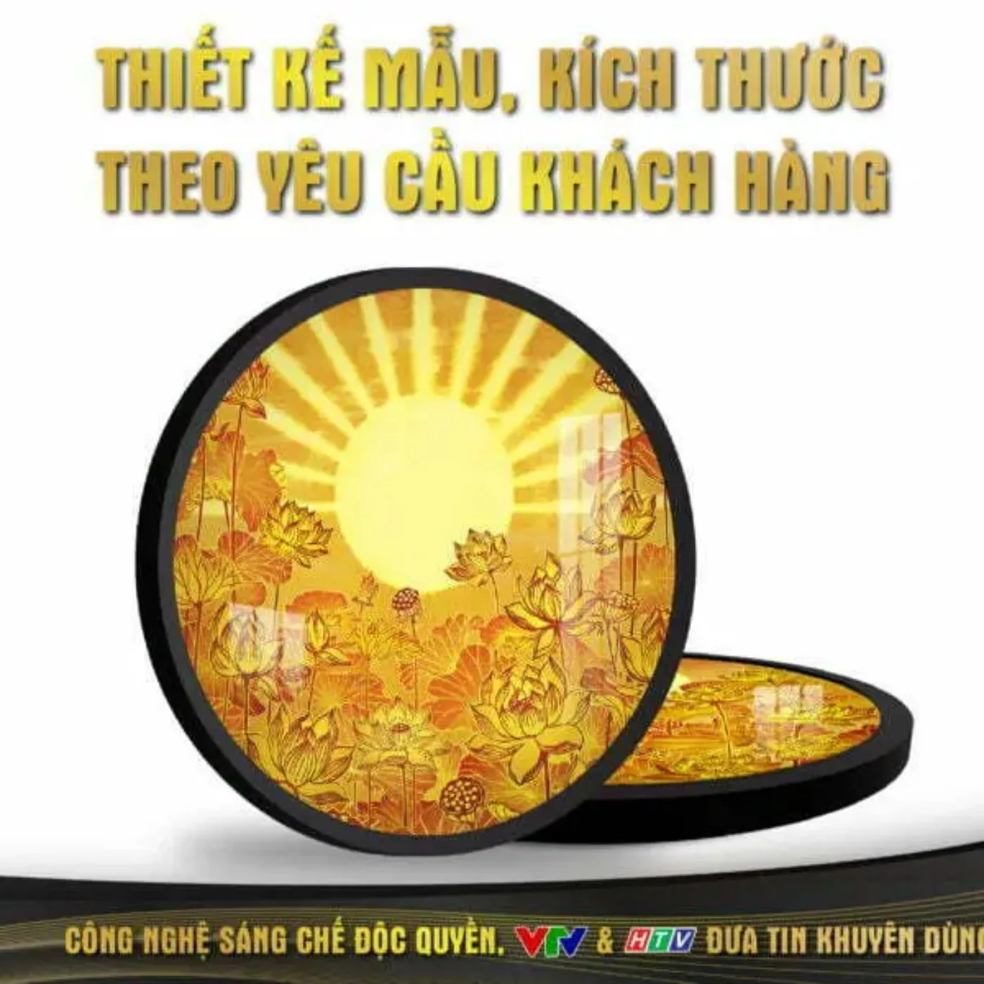 Đèn Trần Tranh Trúc Chỉ In Hoa Sen Mandala DecorNow TC349