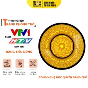 Đèn Trần Tranh Trúc Chỉ In Mandala Lá DecorNow TC341