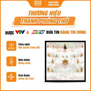 Giới thiệu chung về tranh đèn hiện đại in vuông tranh mây trời DecorNow HD37