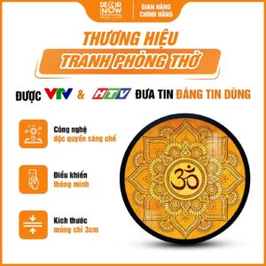 Giới thiệu chung về tranh trúc chỉ tròn Mandala chữ Om Mani Padme Hum TC224