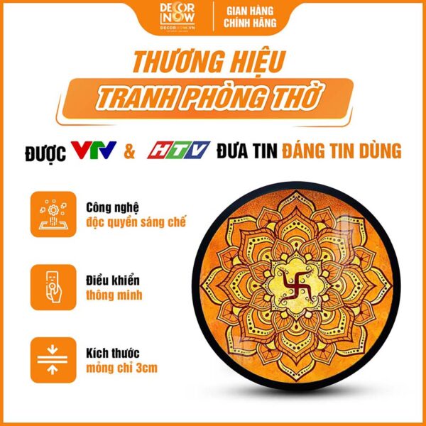 Giới thiệu chung về tranh trúc chỉ tròn Mandala chữ Vạn TC223