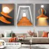 Bộ 3 tấm Tráng gương PHÒNG KHÁCH - Kích thước 40x60 -VIỀN MỎNG-HQ-481