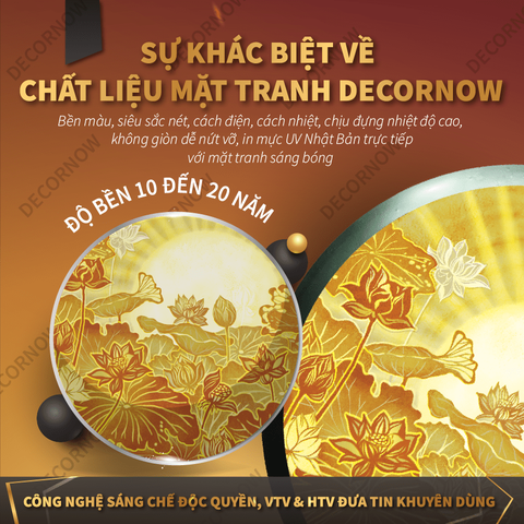 Sử dụng chất liệu mặt tranh bậc nhất thị trường.