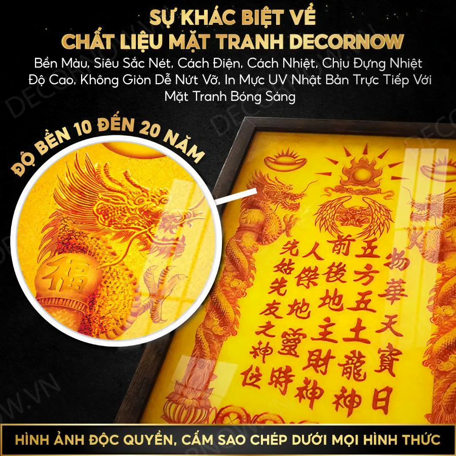 Tranh Thờ Cửu Huyền Thất Tổ - Báu Vật Của Lòng Tôn Kính Tổ Tiên. 6 Sự khác biệt về chất liệu mặt tranh.