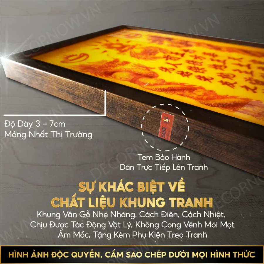Tranh Thờ Cửu Huyền Thất Tổ - Báu Vật Của Lòng Tôn Kính Tổ Tiên. 7 Sự khác biệt về chất liệu khung tranh