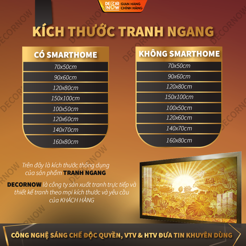 Kích thước tranh DecorNow