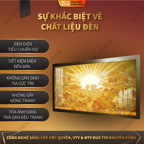 Tranh Phật A Di Đà: Gắn kết tâm linh trong cuộc sống hiện đại. 8 Chất liệu đèn DecorNow