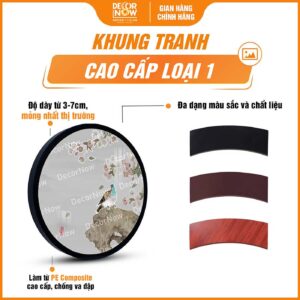 Khung tranh đèn hiện đại tròn bồ câu anh đào TC478