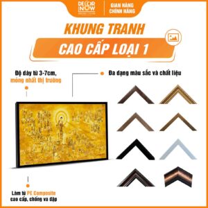 Khung tranh trúc chỉ in ngang mười phương chư Phật TC336 DecorNow