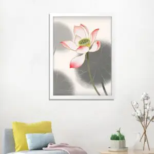 Tranh Treo Tường Canvas Đơn Hoa Sen - DECORNOW T166