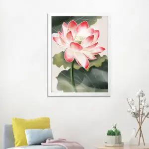 Tranh Treo Tường Canvas Đơn Hoa Sen - DECORNOW T176