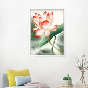 Tranh Treo Tường Canvas Đơn Hoa Sen - DECORNOW T180