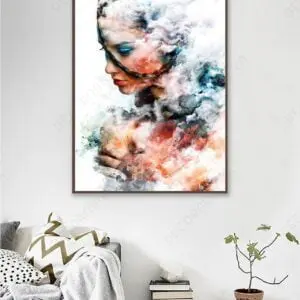 Tranh Treo Tường Canvas Cô Gái Mây Sơn Dầu - DECORNOW T31
