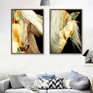 Tranh Treo Tường Canvas Ngựa Mã Đáo  - DECORNOW T55