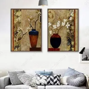 Tranh Treo Tường Canvas Bình Hoa Lan - DECORNOW T62