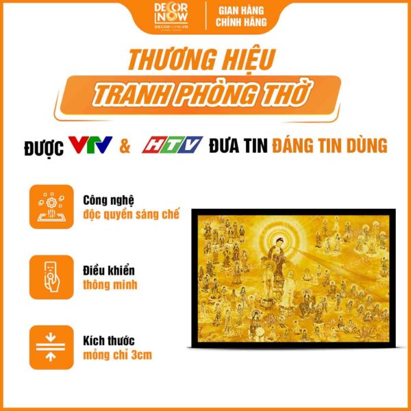 Giới thiệu chung tranh trúc chỉ in ngang mười phương chư Phật TC336 DecorNow