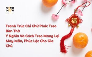 tranh chữ phúc treo bàn thờ