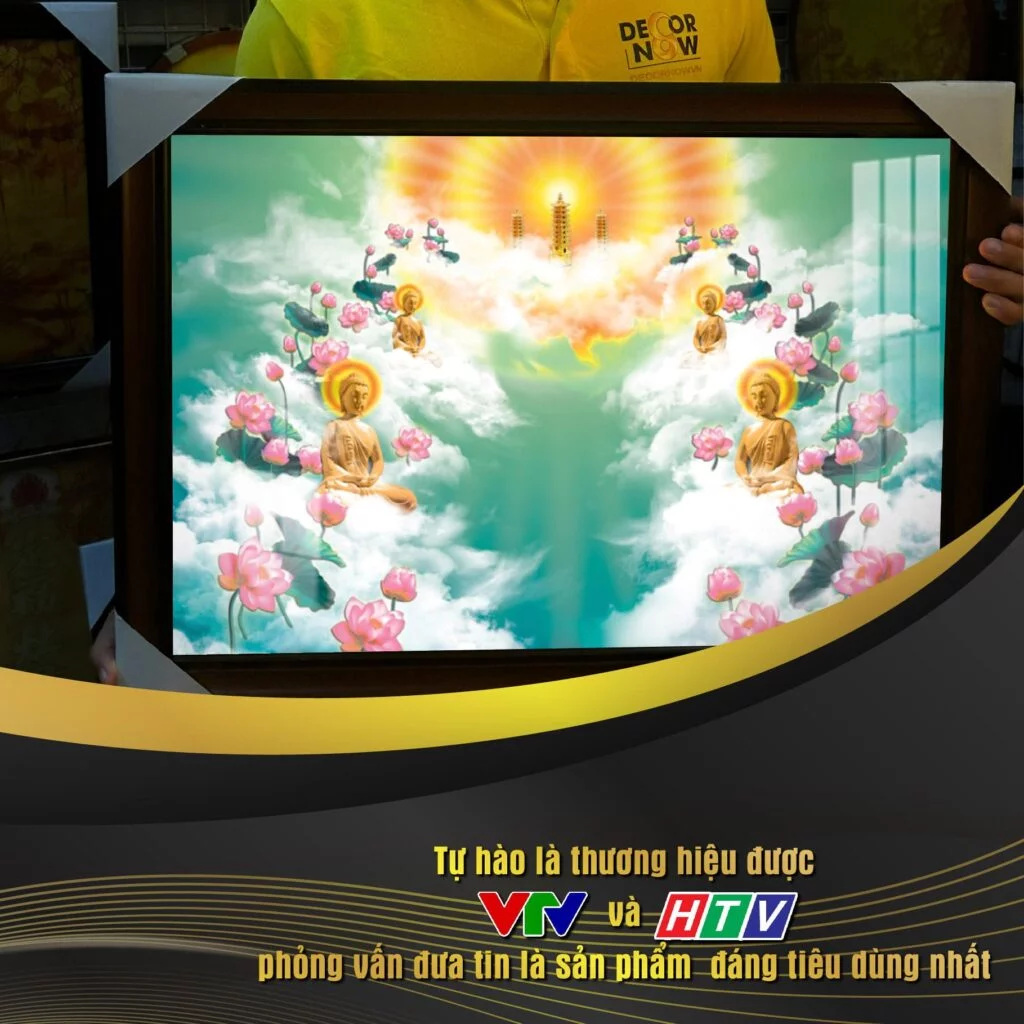 Tranh Đèn Hiện Đại In Tròn Tranh Mây Trời Treo Phòng Thờ DecorNow HD75 17 DecorNow được VTV cùng HTV đưa tin về sản phẩm đáng tiêu dùng