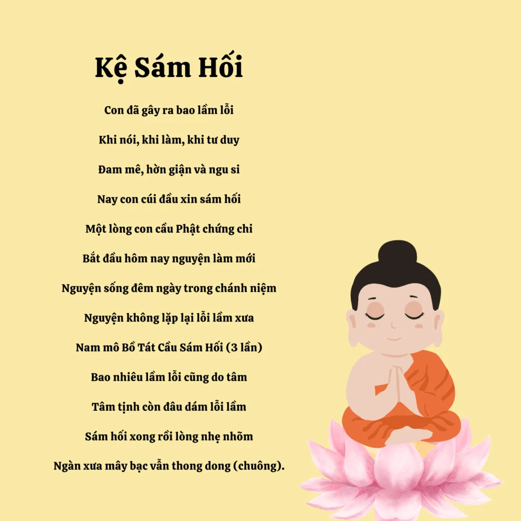 4 Cách Sám Hối Tiêu Tan Nghiệp Chướng 3 Kệ sám hối