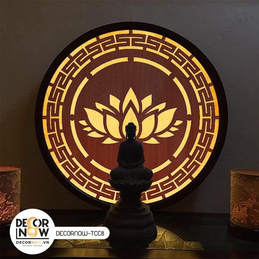 Top 10 Tranh Hào Quang CNC Bán Chạy Nhất Decornow 11 Đèn Hào Quang Phật In Tranh Trúc Chỉ CNC DECORNOW DCN TCC8