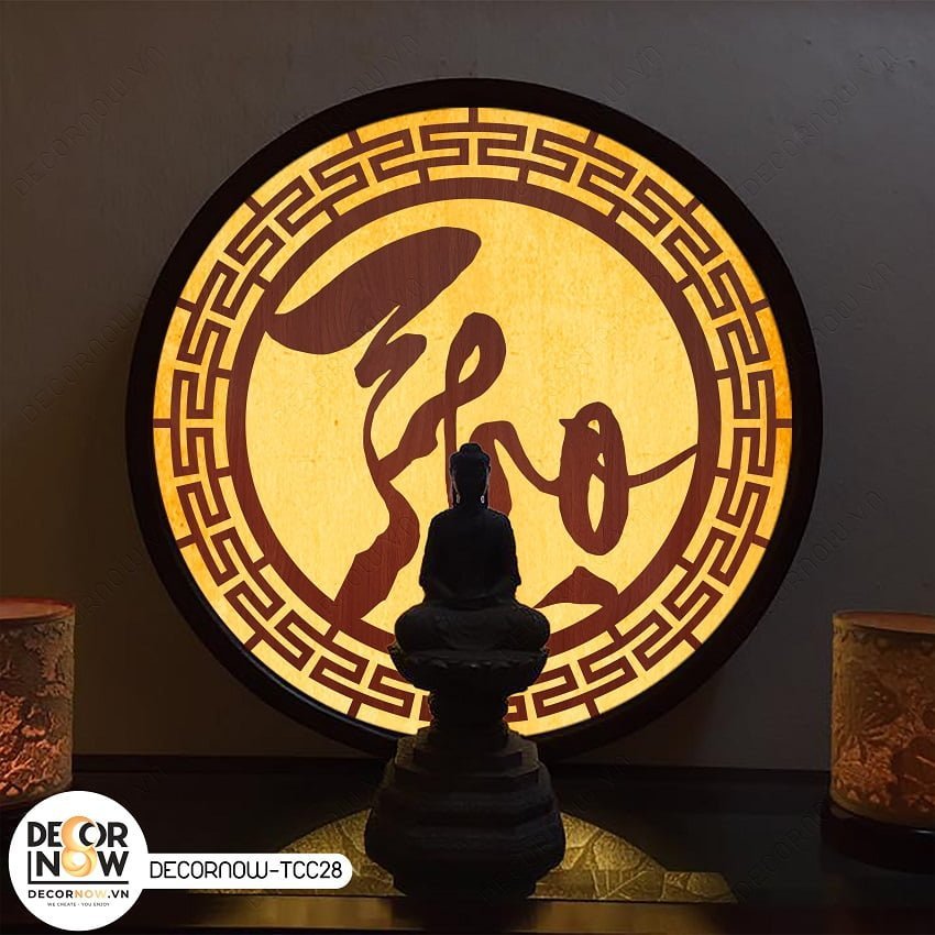 Top 10 Tranh Hào Quang CNC Bán Chạy Nhất Decornow 10 Đèn Hào Quang Phật In Tranh Trúc Chỉ CNC DECORNOW DCN TCC28