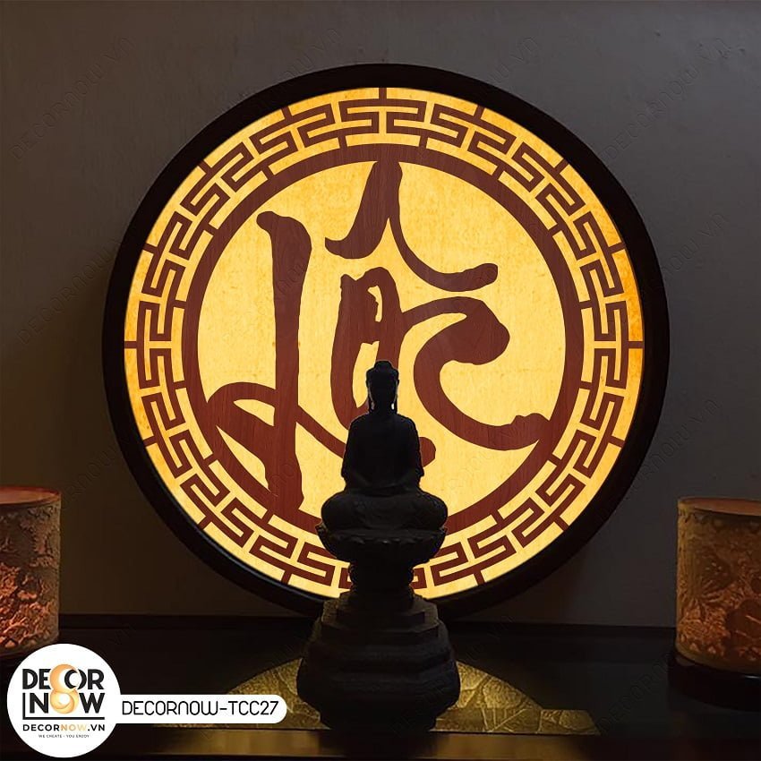 Top 10 Tranh Hào Quang CNC Bán Chạy Nhất Decornow 9 Đèn Hào Quang Phật In Tranh Trúc Chỉ CNC DECORNOW DCN TCC27