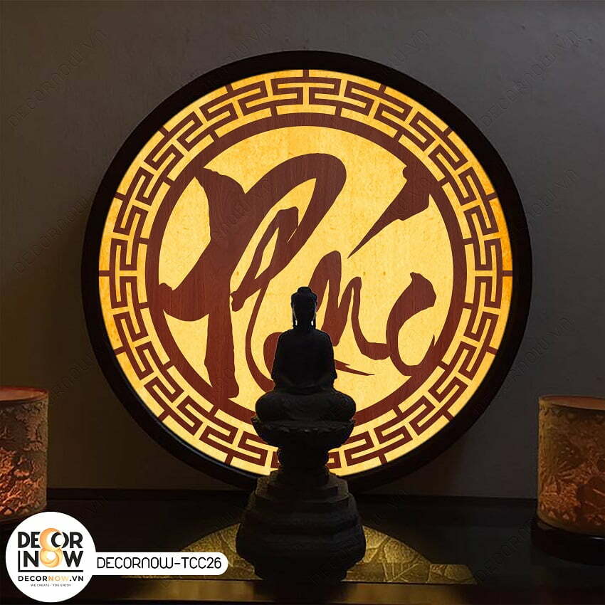 Top 10 Tranh Hào Quang CNC Bán Chạy Nhất Decornow 8 Đèn Hào Quang Phật In Tranh Trúc Chỉ CNC DECORNOW DCN TCC26