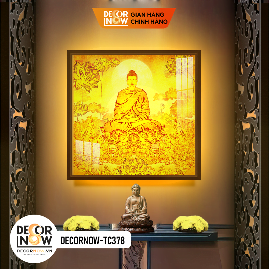 Top 5 Mẫu Tranh Phật Thích Ca Đẹp Và Ý Nghĩa Nhất 2023 5 Tranh Trúc Chỉ Vuông In Phật DECORNOW DCN TC378