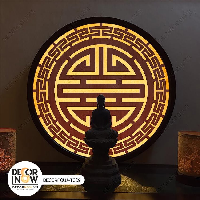 Top 10 Tranh Hào Quang CNC Bán Chạy Nhất Decornow 7 Đèn Hào Quang Phật In Tranh Trúc Chỉ CNC DECORNOW DCN TCC9