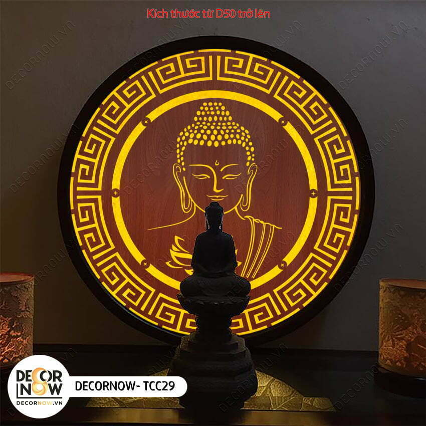 Top 10 Tranh Hào Quang CNC Bán Chạy Nhất Decornow 5 Đèn Hào Quang Phật In Tranh Trúc Chỉ CNC DECORNOW DCN TCC29