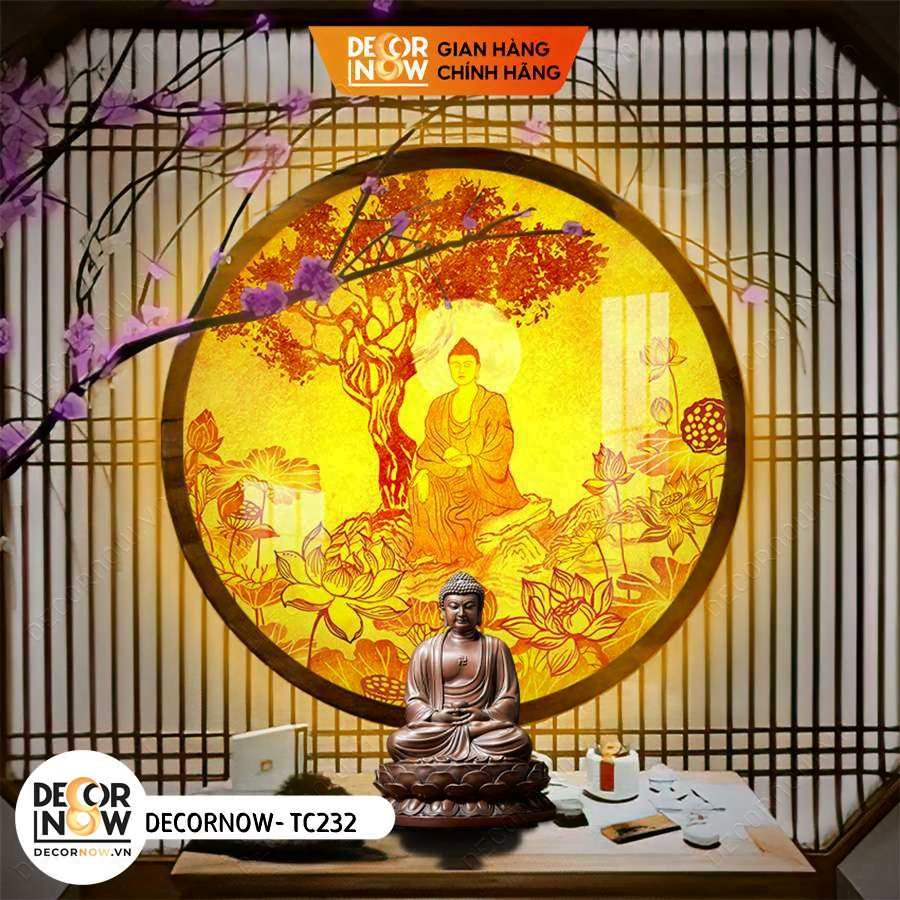 Top 5 Mẫu Tranh Phật Thích Ca Đẹp Và Ý Nghĩa Nhất 2023 2 Tranh Trúc Chỉ In Đèn Hào Quang Phật DECORNOW DCN TC232