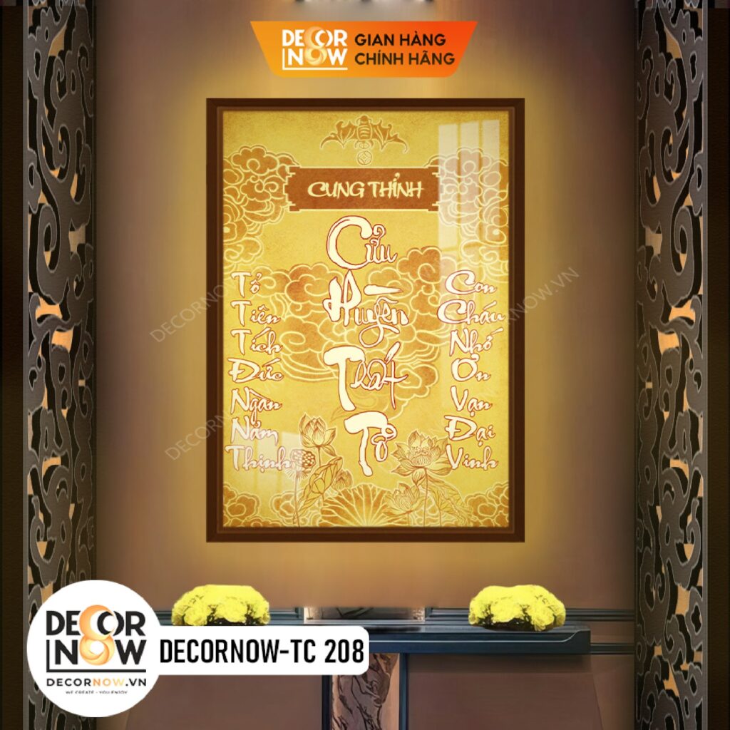 Tổng Hợp Những Mẫu Bài Vị Thờ Đẹp Cao Cấp Nhất 2023 2 Bài Vị Cửu Huyền Thất Tổ DECORNOW DCN TC208