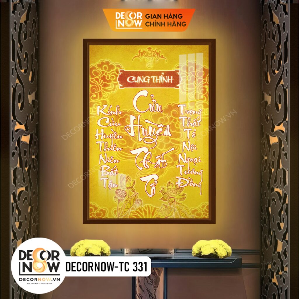 Tổng Hợp Những Mẫu Bài Vị Thờ Đẹp Cao Cấp Nhất 2023 3 Bài Vị Cửu Huyền Thất Tổ DECORNOW DCN TC331