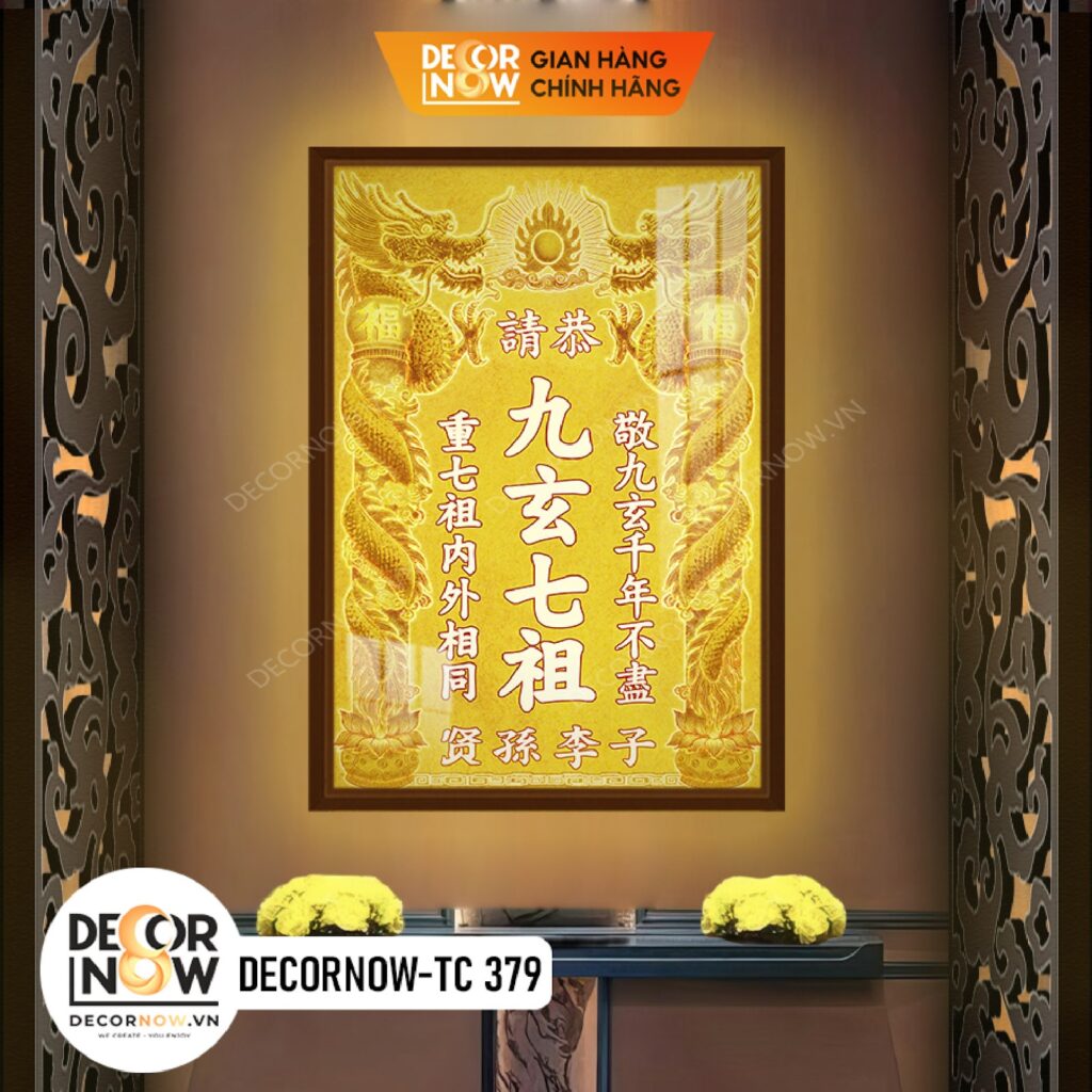 Tổng Hợp Những Mẫu Bài Vị Thờ Đẹp Cao Cấp Nhất 2023 4 Bài Vị Cửu Huyền Thất Tổ DECORNOW DCN TC379