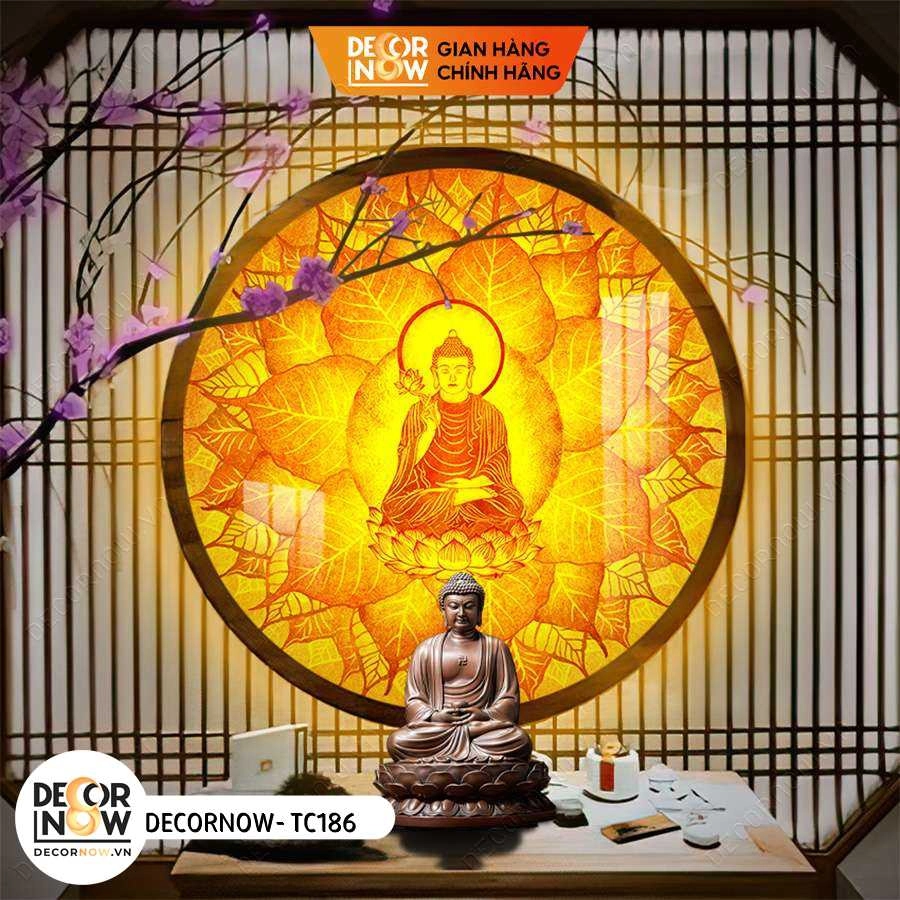 Top 10 Mẫu Tranh Trúc Chỉ Tròn Bán Chạy Nhất DecorNow 11 Tranh Trúc Chỉ In Đèn Hào Quang Phật DECORNOW DCN TC186