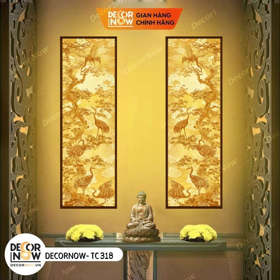 10 Mẫu Tranh Trúc Chỉ Cho Người Tuổi Dần 10 Tranh Trúc Chỉ Cho Người Tuổi Dần- Tùng Hạc -TC318