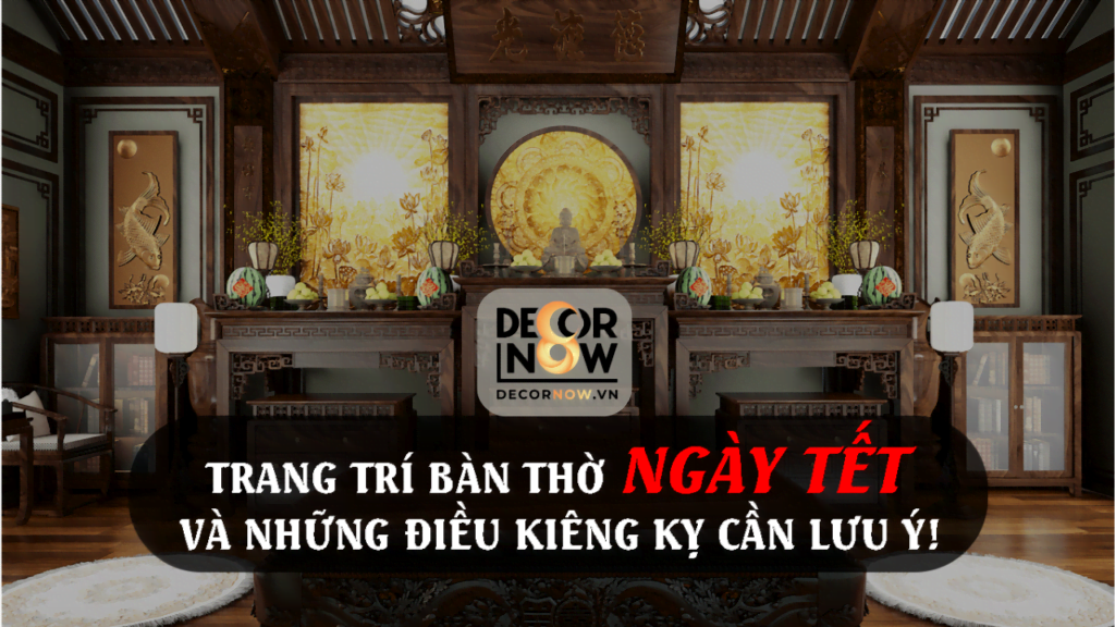 trang trí bàn thờ Tết