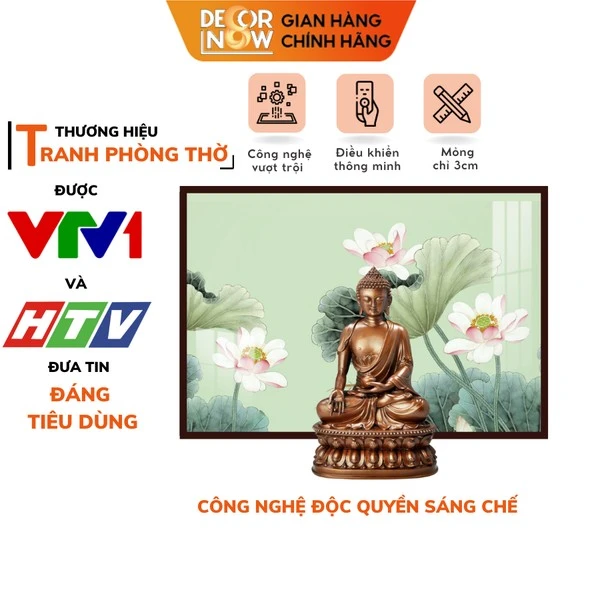 Mẫu tranh treo bàn thờ: Tranh trúc chỉ ngang hoạ tiết hoa sen TC422