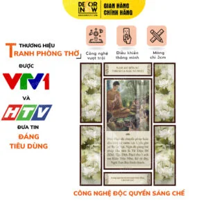 Tranh Đèn Hiện Đại In Liễn Thờ Phật DECORNOW DCN-TC435