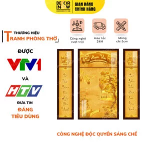 Liễn Thờ Cửu Huyền Thất Tổ In Họa Tiết Trúc Chỉ DECORNOW DCN-TC465