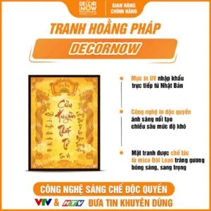 Bề mặt bài vị Cửu Huyền Thất Tổ chữ Việt khảm vàng DecorNow TC429