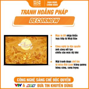 Bề mặt tranh trúc chỉ in ngang chữ thư pháp Khang DecorNow TC457